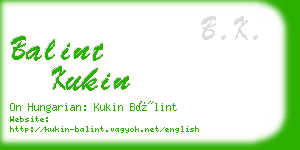 balint kukin business card